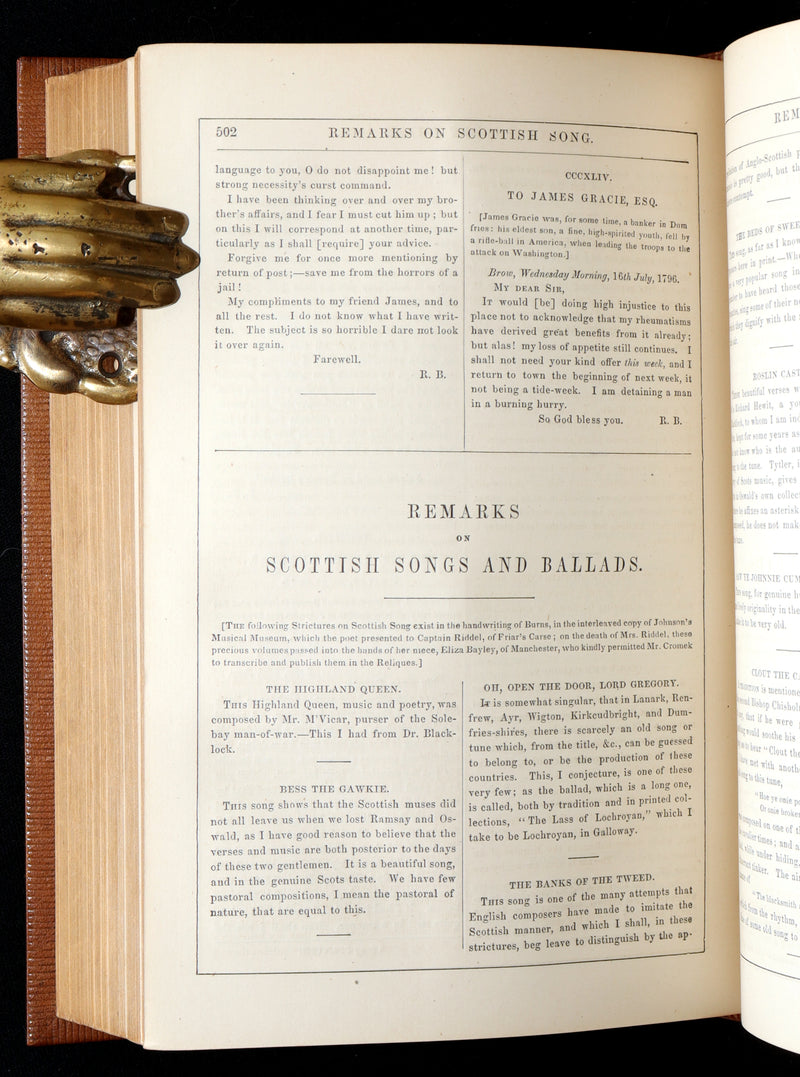 1854 Rare Book - The Complete Works of Robert Burns, Poems, Illustrated