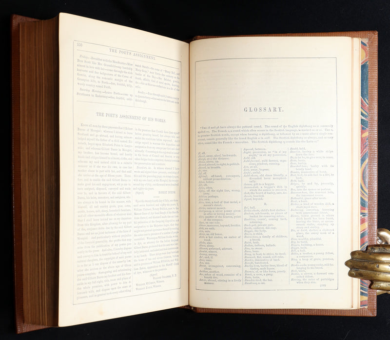 1854 Rare Book - The Complete Works of Robert Burns, Poems, Illustrated