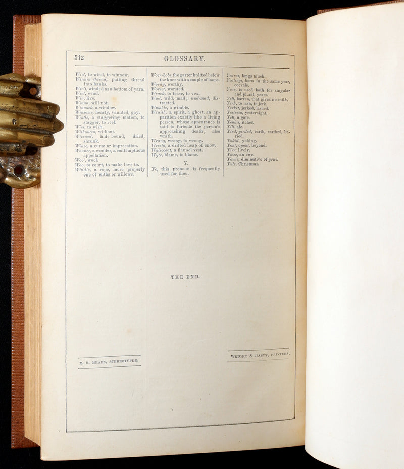 1854 Rare Book - The Complete Works of Robert Burns, Poems, Illustrated