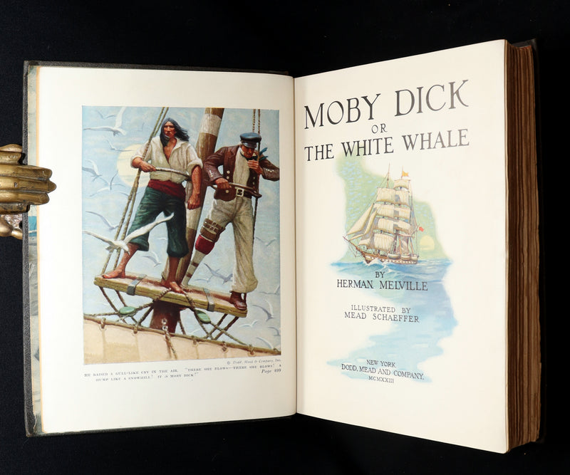1923 Rare Book - Moby Dick or The White Whale illustrated by Mead Schaeffer