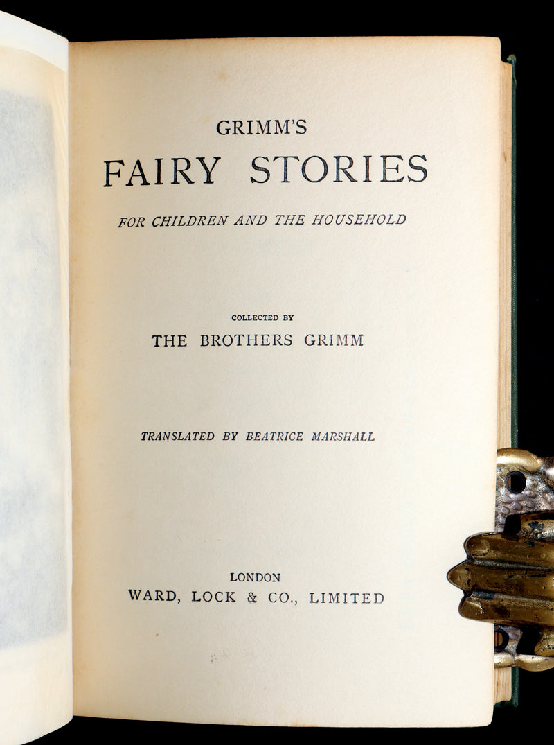 1900 Rare Book - Grimm’s Fairy Stories for Children and the Household