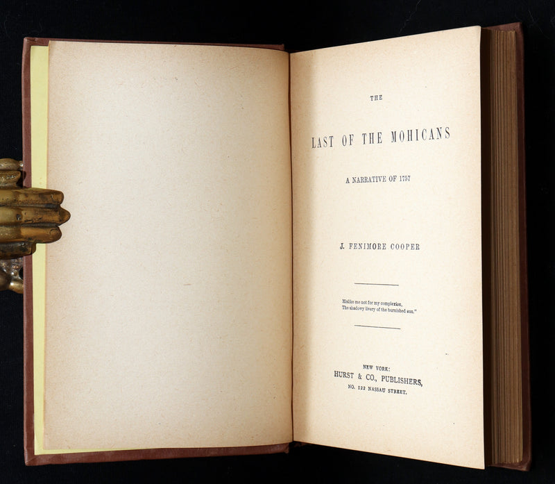 1890 Rare Book - The Last of the Mohicans A Narrative of 1757 by Fenimore Cooper