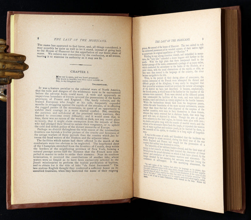 1890 Rare Book - The Last of the Mohicans A Narrative of 1757 by Fenimore Cooper