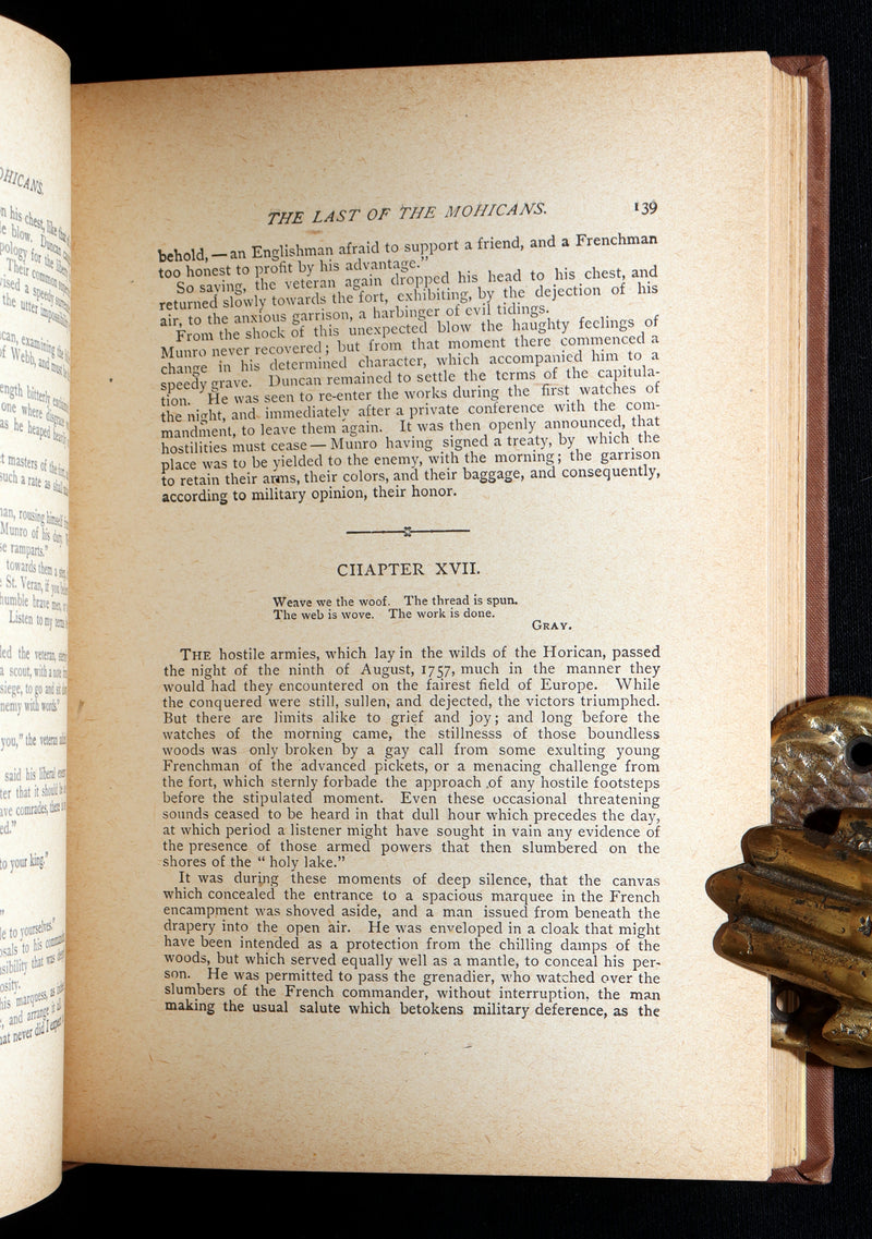 1890 Rare Book - The Last of the Mohicans A Narrative of 1757 by Fenimore Cooper