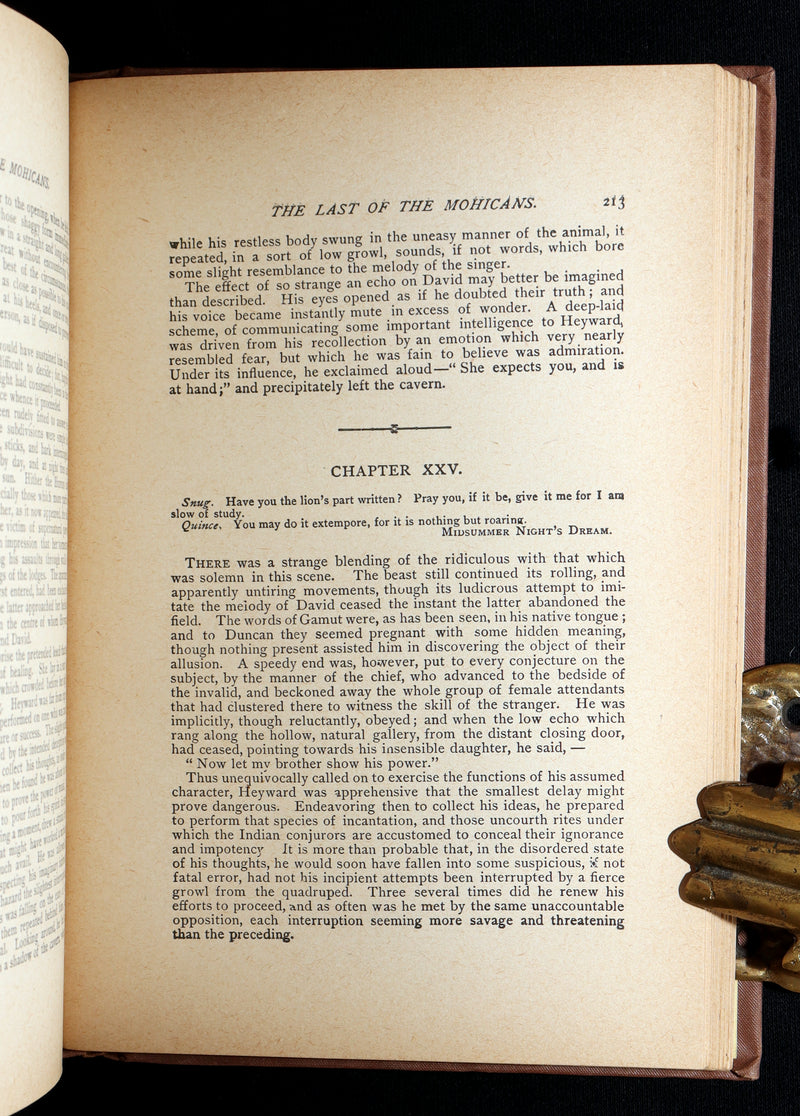 1890 Rare Book - The Last of the Mohicans A Narrative of 1757 by Fenimore Cooper