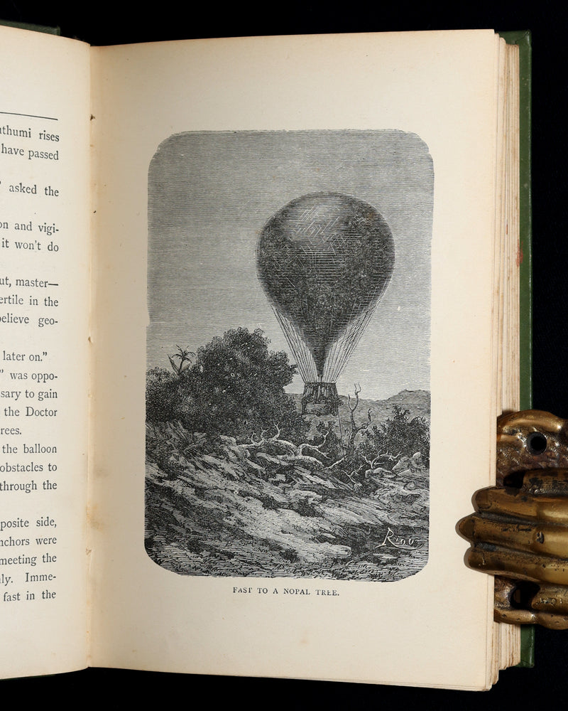 1890 Rare Book - Five Weeks in a Balloon, A Voyage of Exploration by Jules Verne