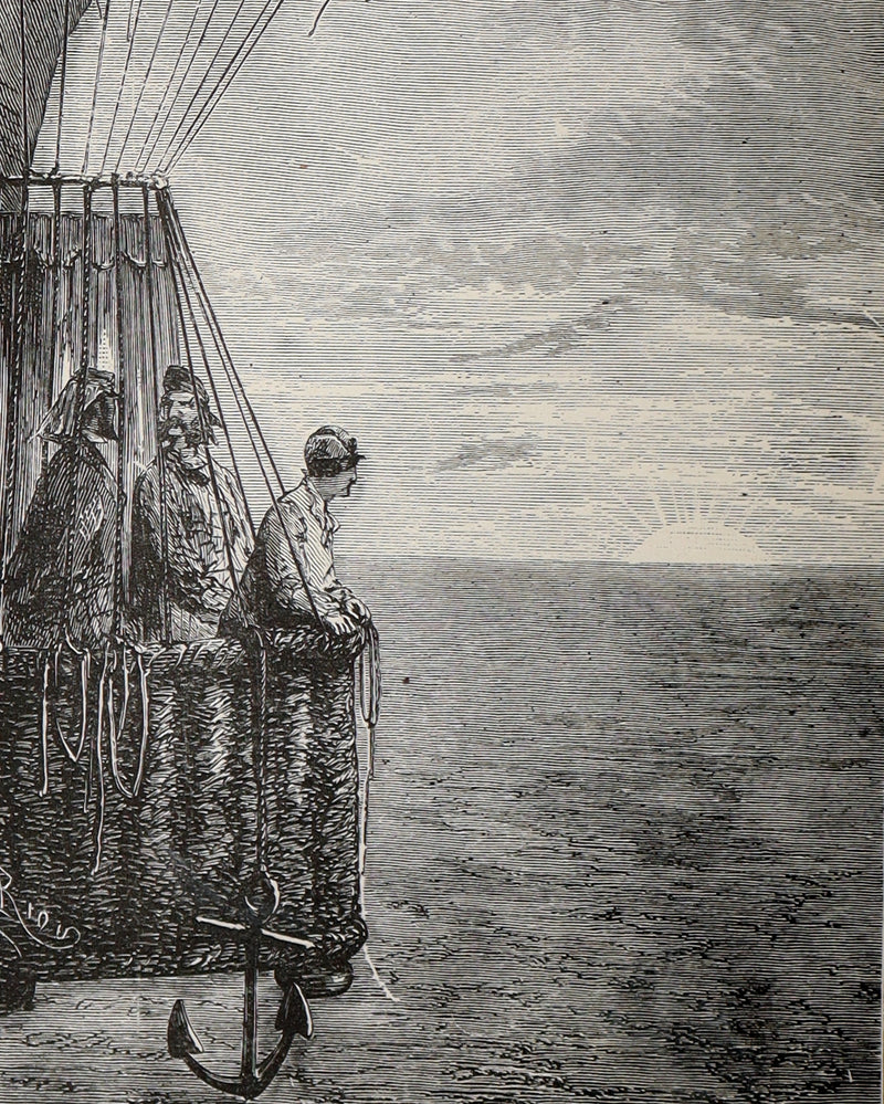 1890 Rare Book - Five Weeks in a Balloon, A Voyage of Exploration by Jules Verne
