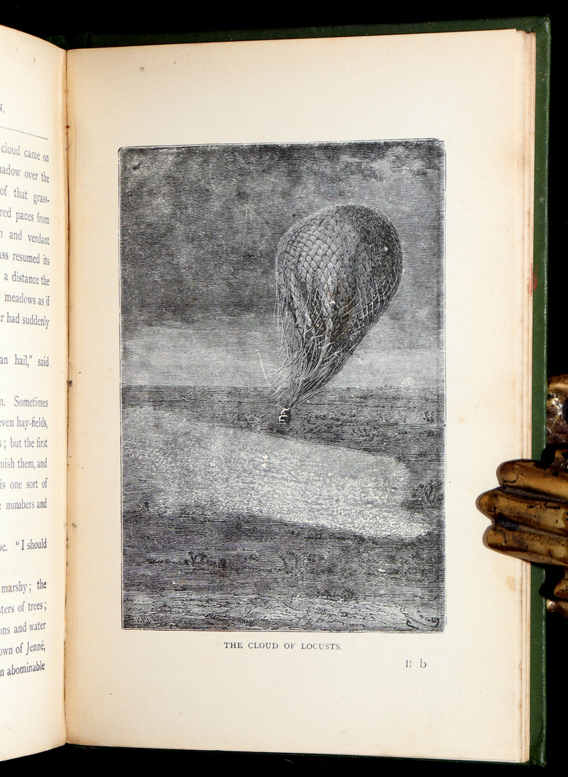 1890 Rare Book - Five Weeks in a Balloon, A Voyage of Exploration by Jules Verne