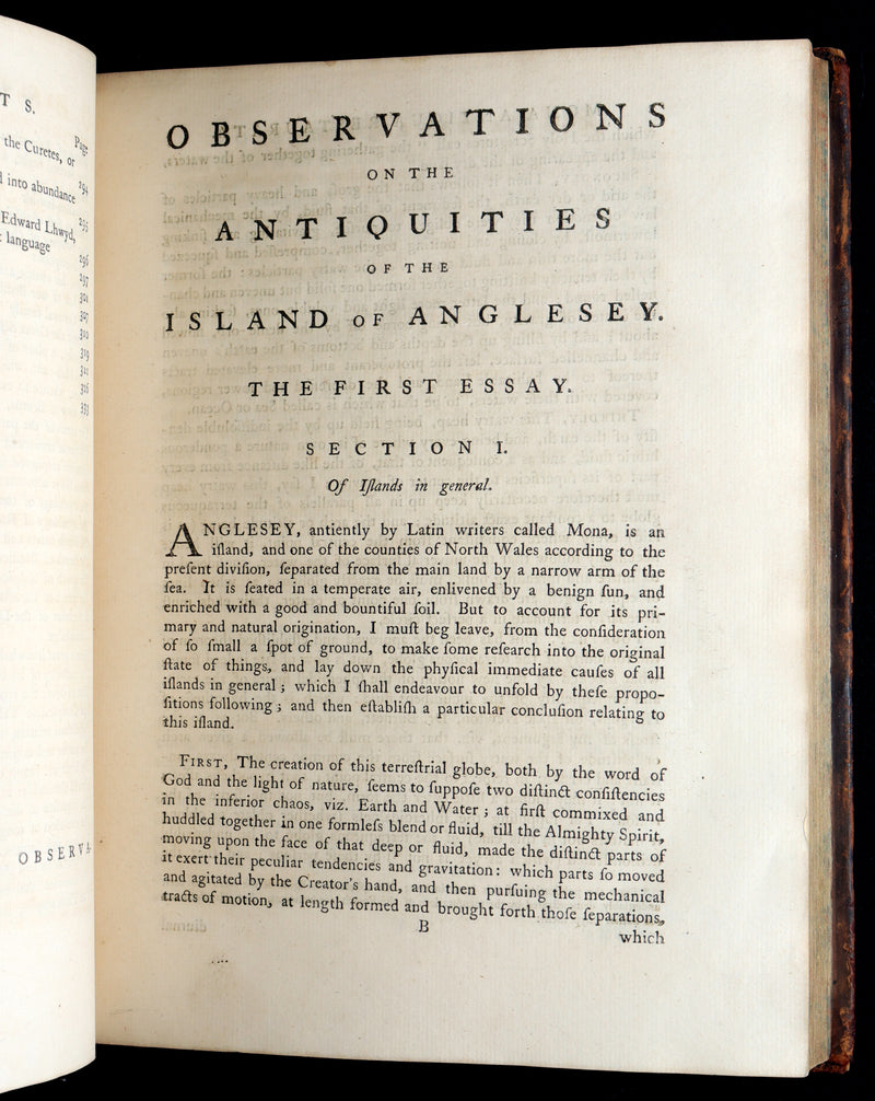 1766 Rare Book - The Isle of Anglesey, the Ancient Seat of the British Druids