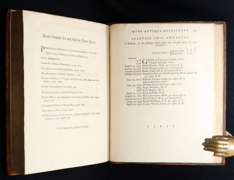 1766 Rare Book - The Isle of Anglesey, the Ancient Seat of the British Druids