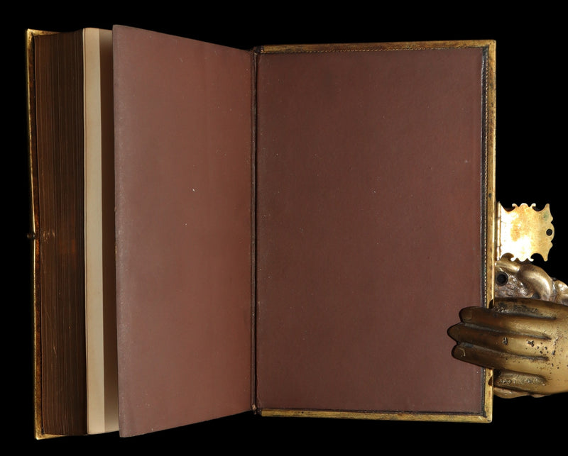 1850 Rare Bible bound by Bagster - Polyglot Bible, Old and New Testament, Clasp