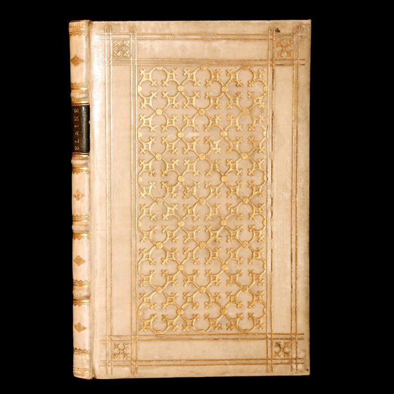 1859 Rare Tennyson Elaine – Exquisite Vellum and Gilt Binding