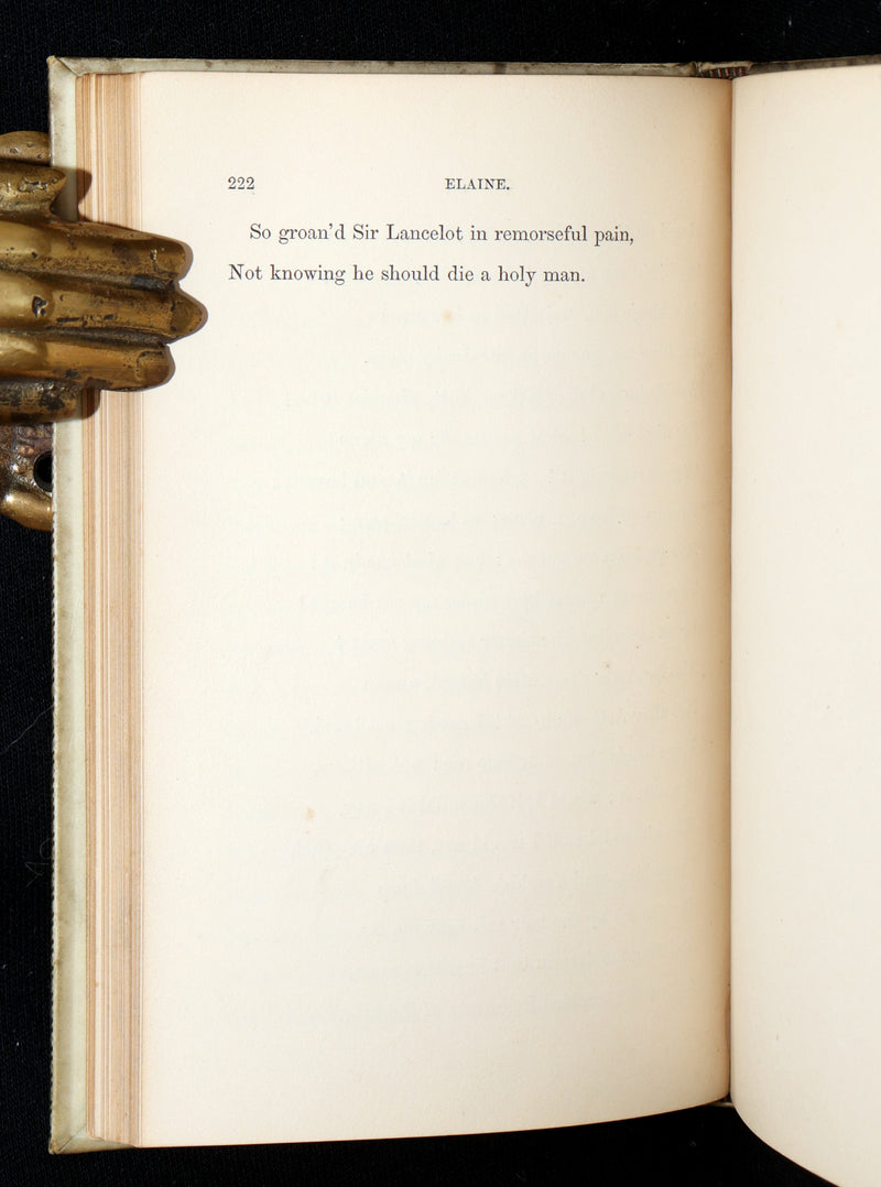 1859 Rare Tennyson Elaine – Exquisite Vellum and Gilt Binding
