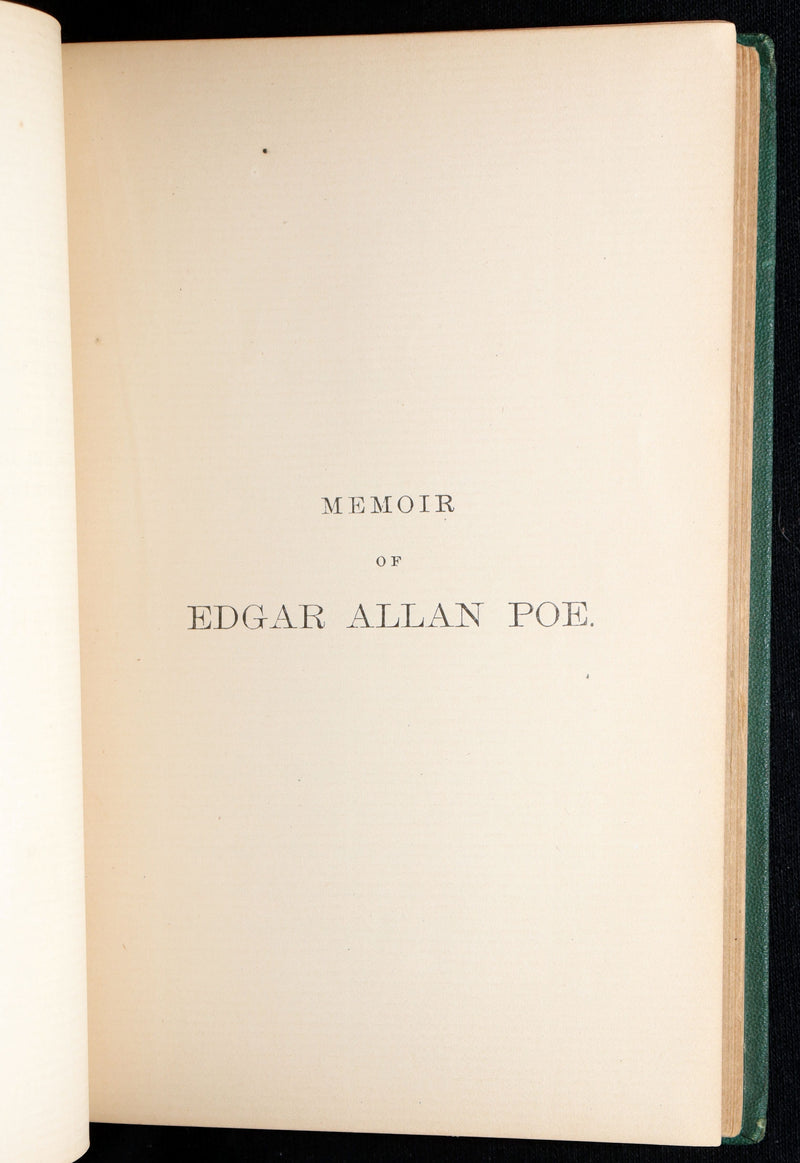 1866 Rare Book - Poems by Edgar Allan Poe. Complete with an Original Memoir