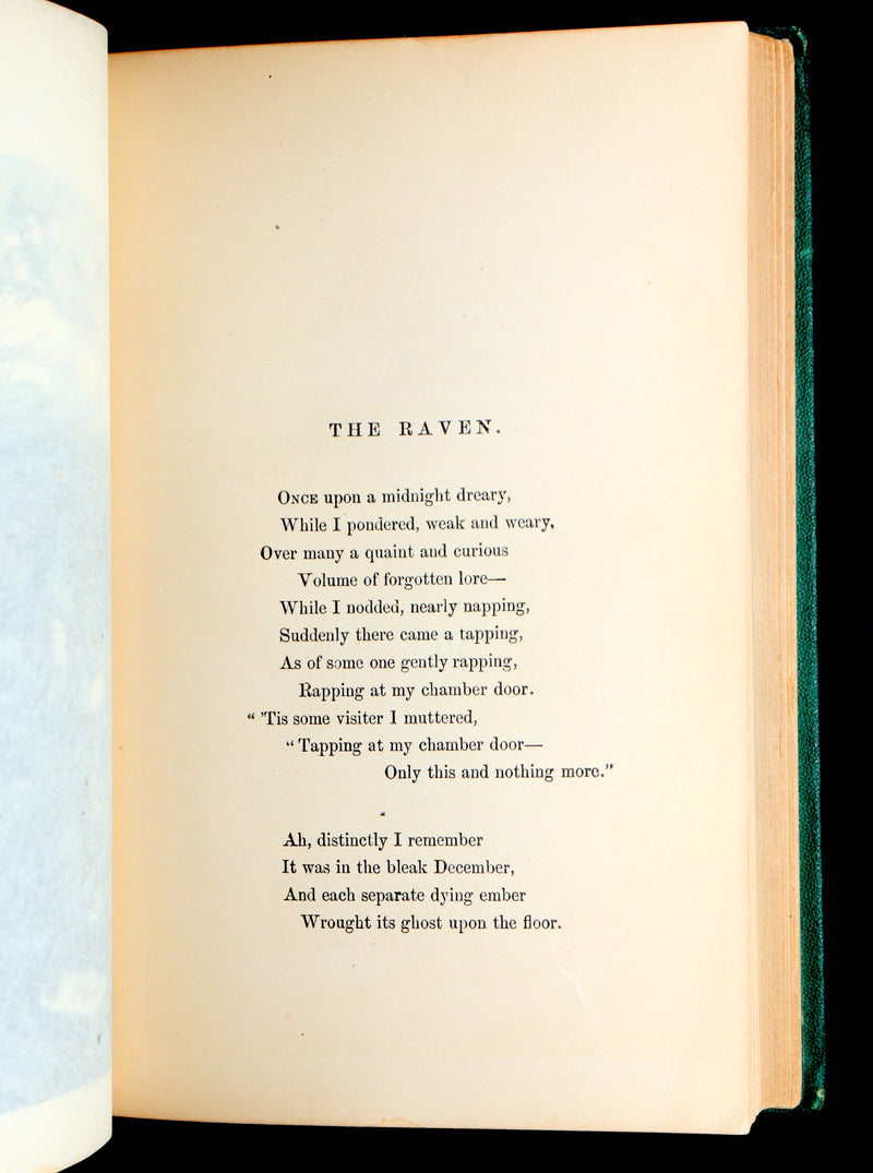 1866 Rare Book - Poems by Edgar Allan Poe. Complete with an Original Memoir