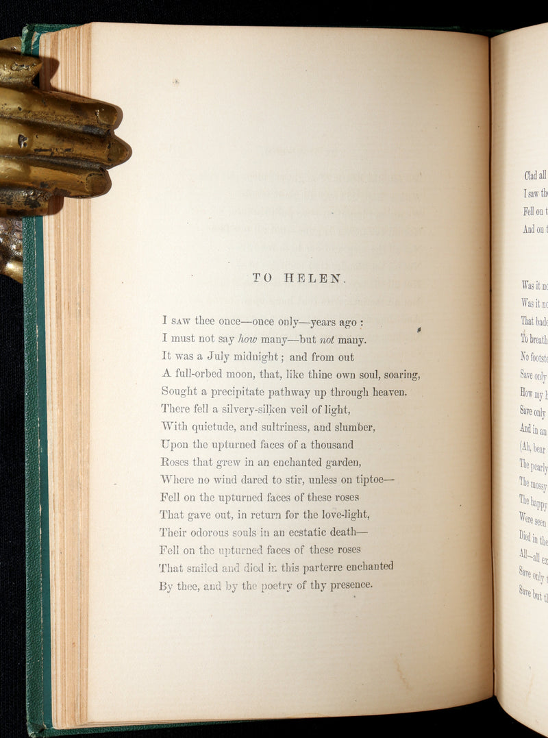 1866 Rare Book - Poems by Edgar Allan Poe. Complete with an Original Memoir