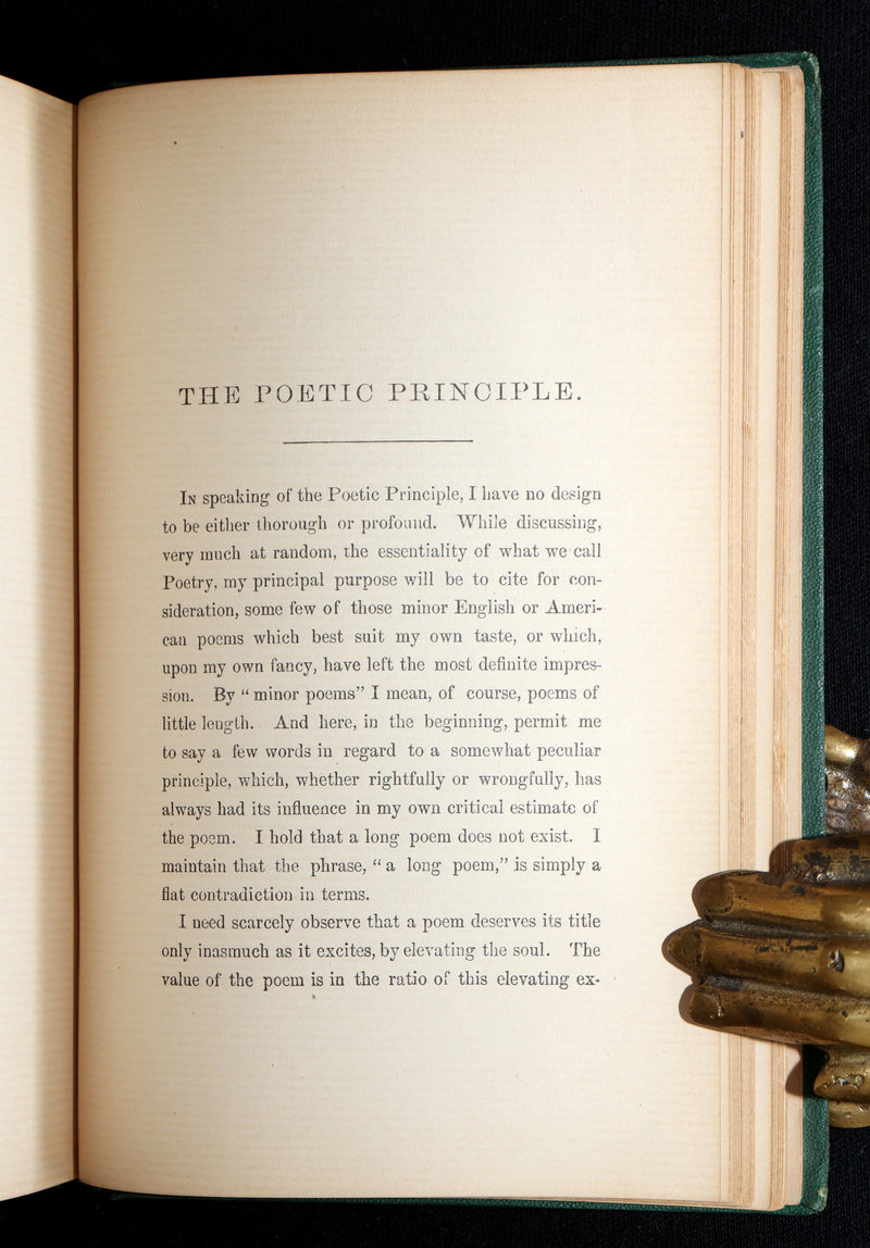 1866 Rare Book - Poems by Edgar Allan Poe. Complete with an Original Memoir