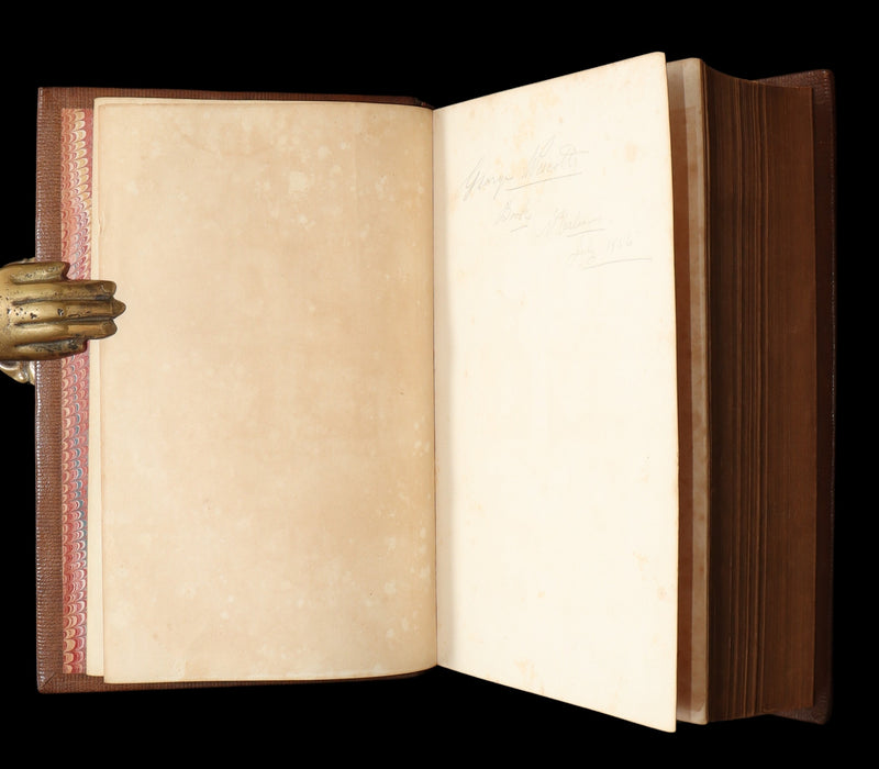 1856 Rare Book in Exquisite Binding - The Works of Lord Byron, Poems Illustrated