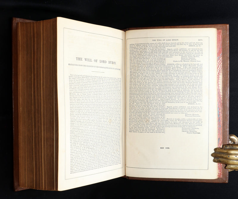 1856 Rare Book in Exquisite Binding - The Works of Lord Byron, Poems Illustrated