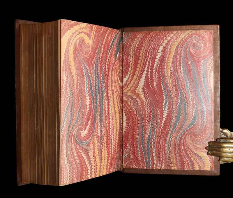 1856 Rare Book in Exquisite Binding - The Works of Lord Byron, Poems Illustrated