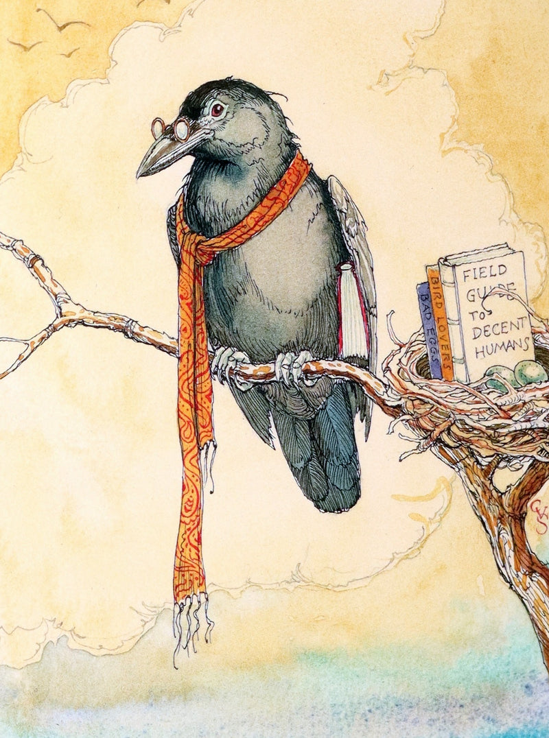 2018 Scarce Triptych - Splendid Crow Field Guide to Decent Humans by van Sandwyk