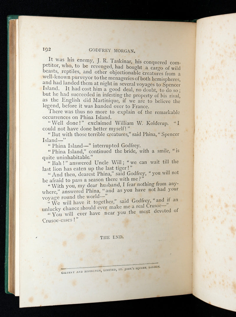 1885 Rare Book - Godfrey Morgan: A Californian Mystery by Jules Verne