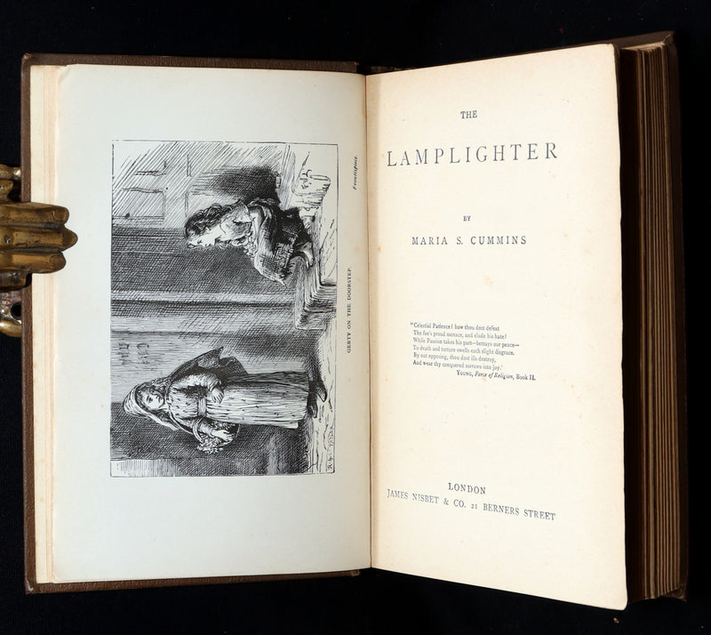 1880 Rare Victorian Book - The Lamplighter by Maria Susanna Cummins
