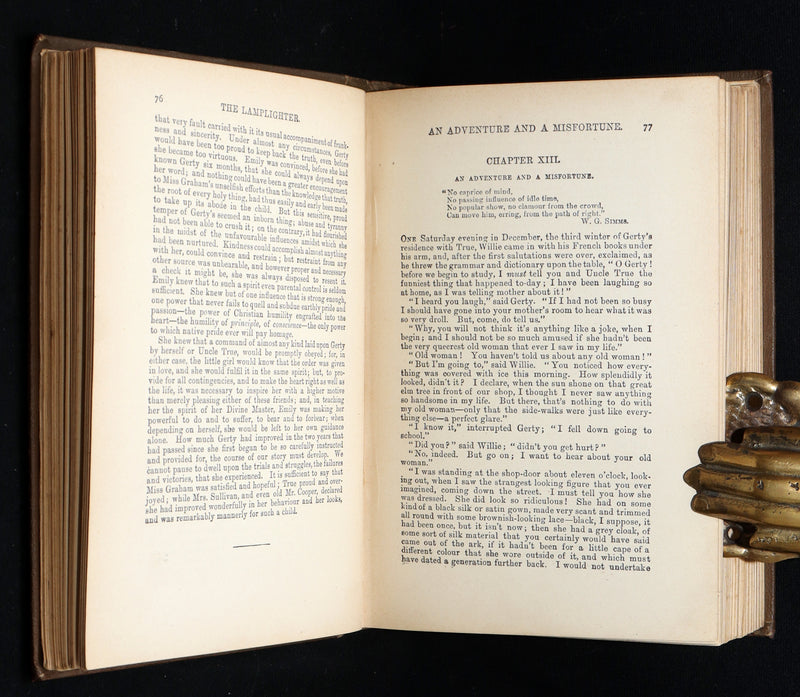 1880 Rare Victorian Book - The Lamplighter by Maria Susanna Cummins
