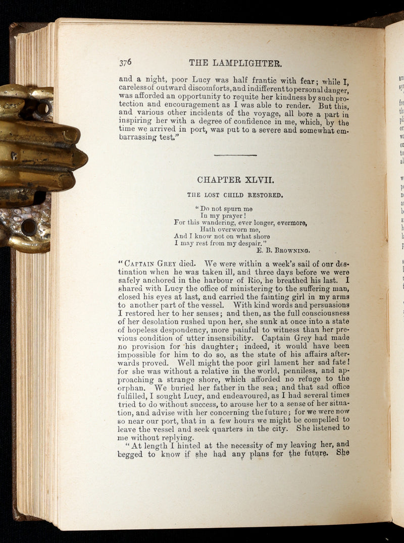1880 Rare Victorian Book - The Lamplighter by Maria Susanna Cummins