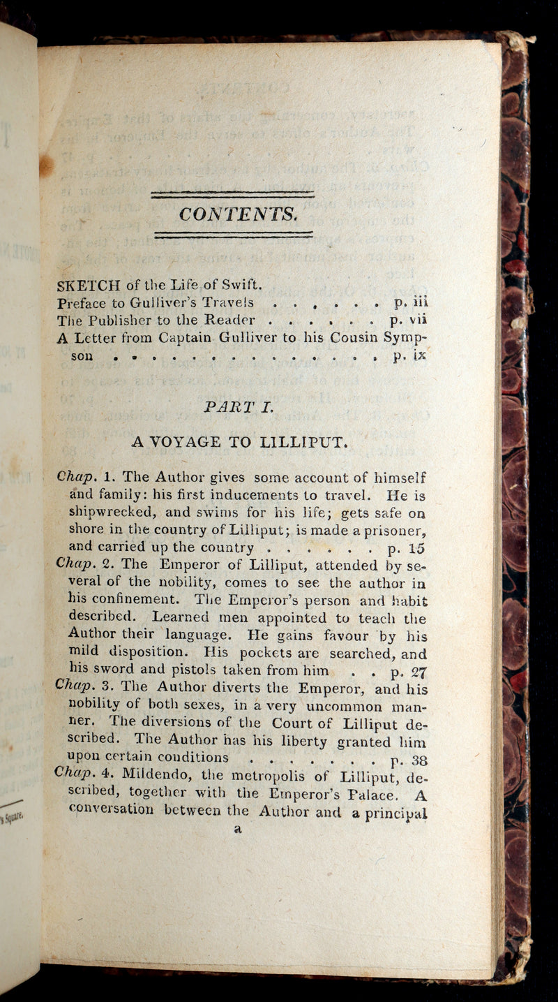 1808 Rare Book - Gulliver's Travels Into Several Remote Nations of the World
