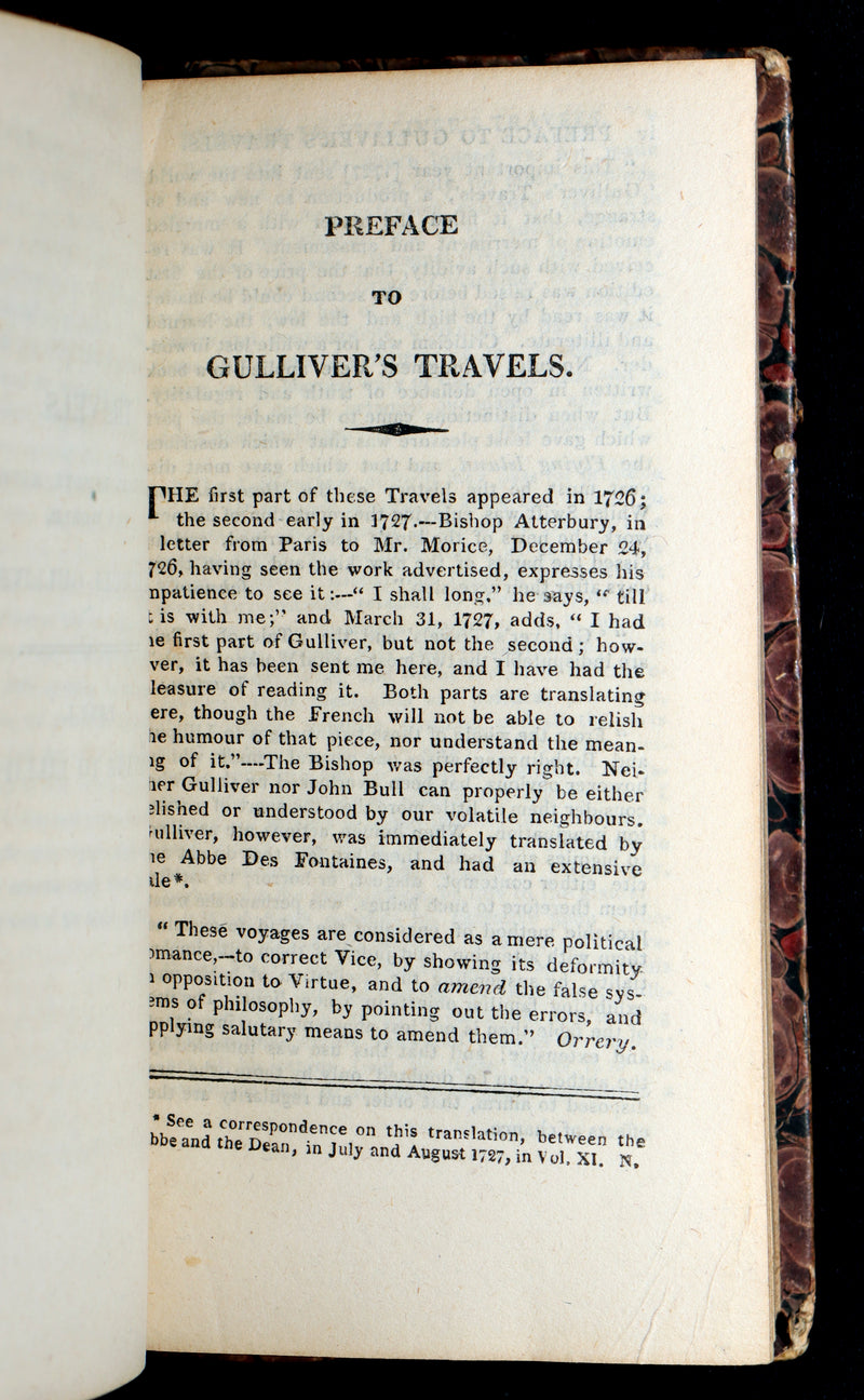 1808 Rare Book - Gulliver's Travels Into Several Remote Nations of the World