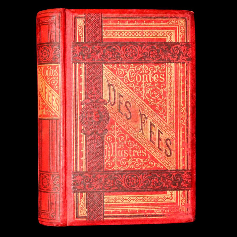 1890 Scarce Color French Book - Contes des Fees by Perrault, Fairy Tales