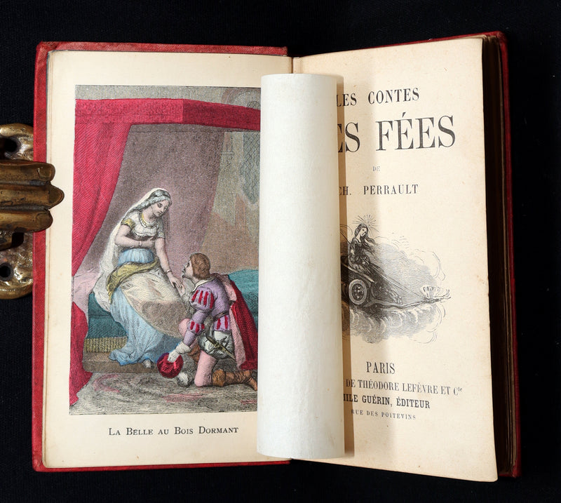 1890 Scarce Color French Book - Contes des Fees by Perrault, Fairy Tales