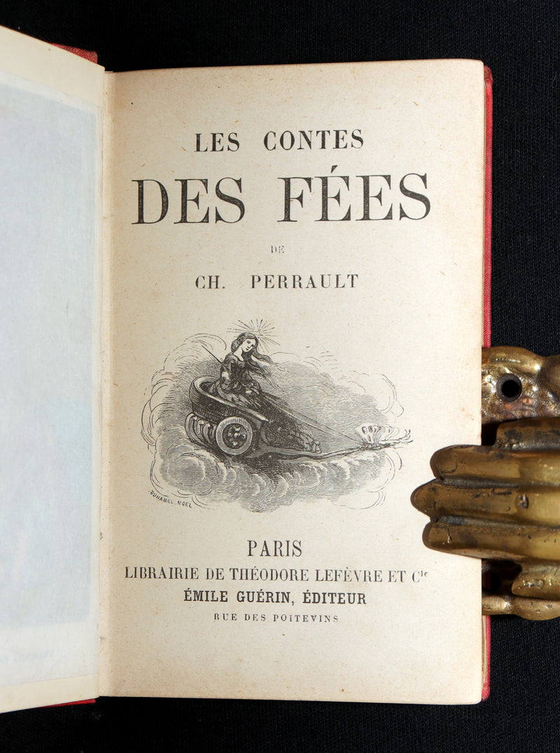 1890 Scarce Color French Book - Contes des Fees by Perrault, Fairy Tales