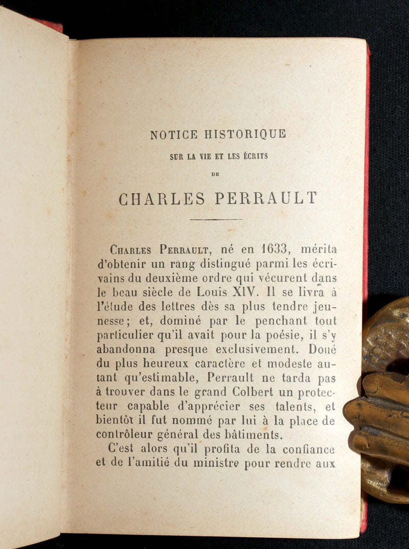 1890 Scarce Color French Book - Contes des Fees by Perrault, Fairy Tales