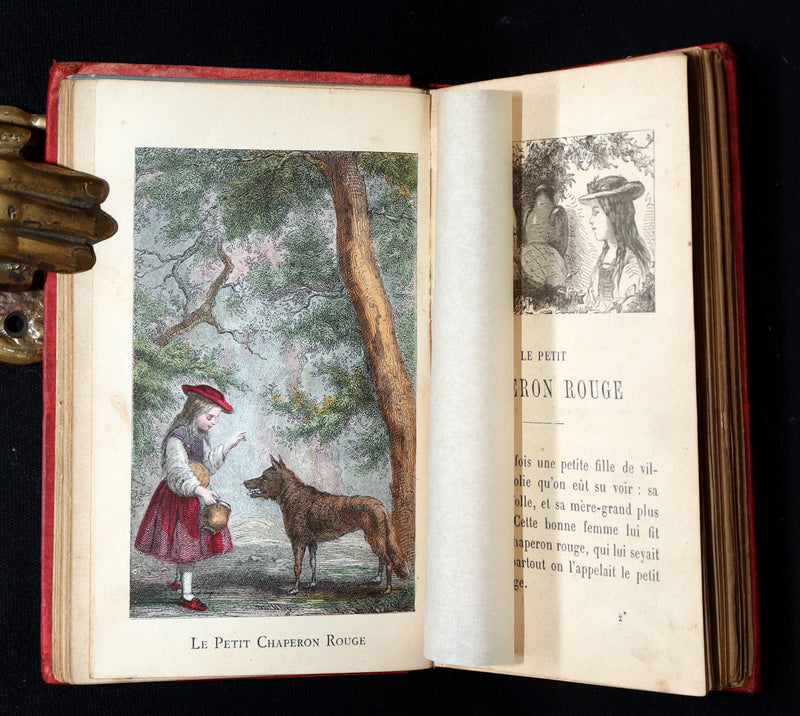 1890 Scarce Color French Book - Contes des Fees by Perrault, Fairy Tales