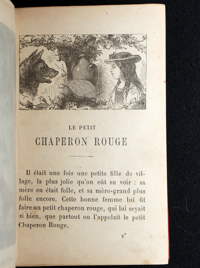 1890 Scarce Color French Book - Contes des Fees by Perrault, Fairy Tales
