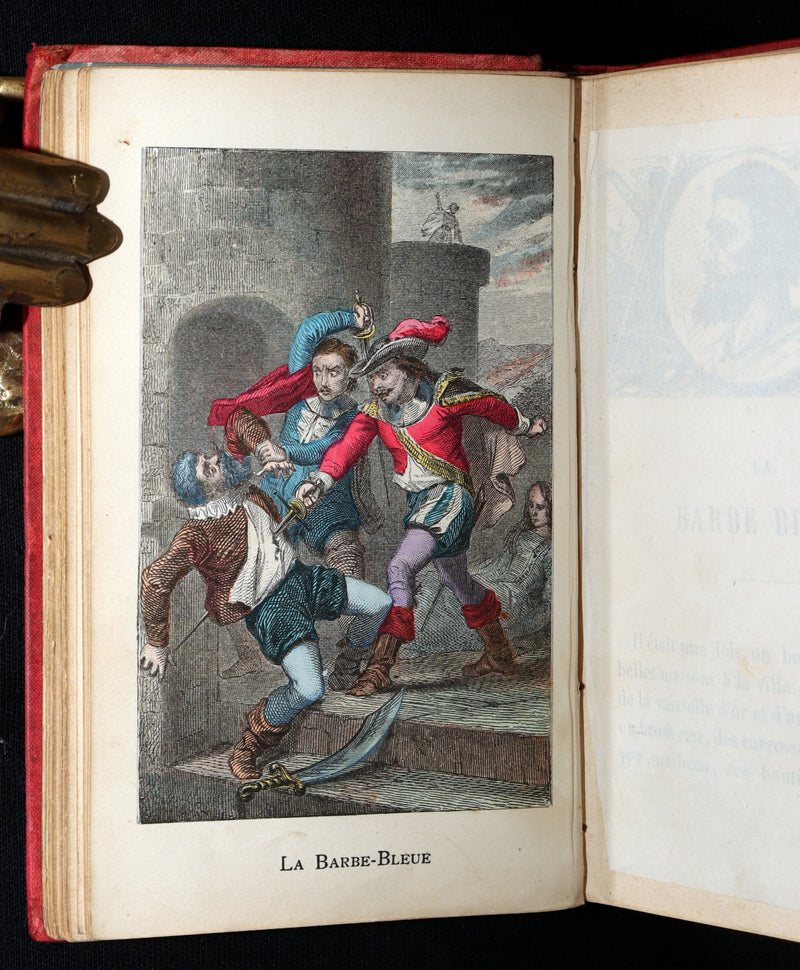 1890 Scarce Color French Book - Contes des Fees by Perrault, Fairy Tales