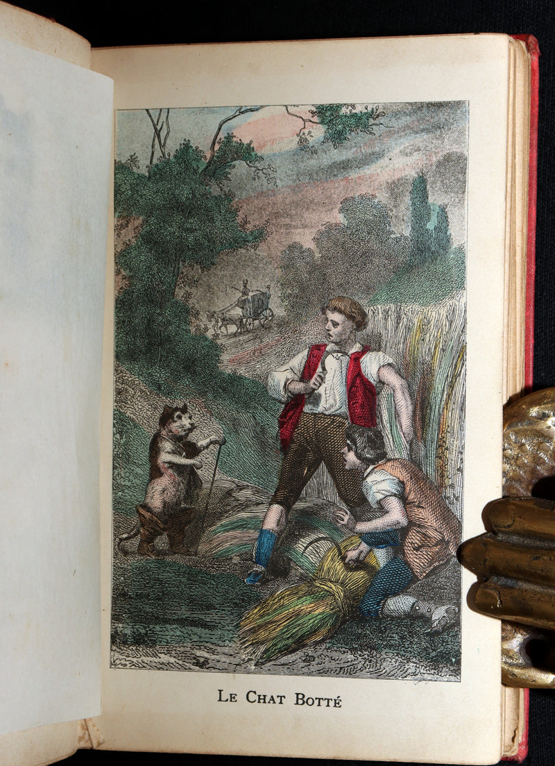 1890 Scarce Color French Book - Contes des Fees by Perrault, Fairy Tales