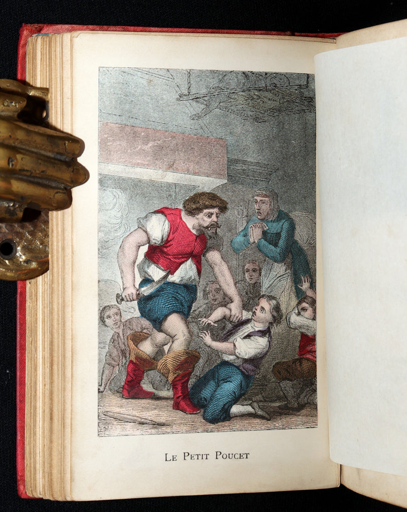 1890 Scarce Color French Book - Contes des Fees by Perrault, Fairy Tales