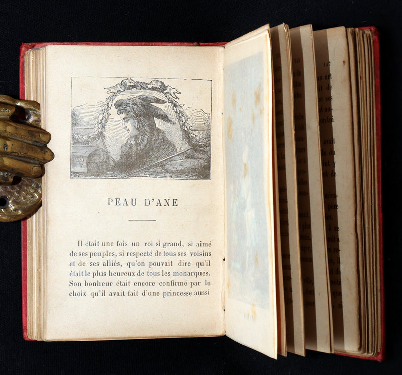 1890 Scarce Color French Book - Contes des Fees by Perrault, Fairy Tales