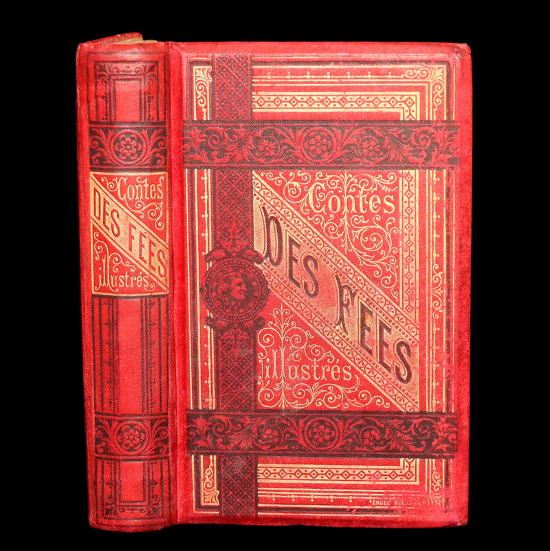 1890 Scarce Color French Book - Contes des Fees by Perrault, Fairy Tales