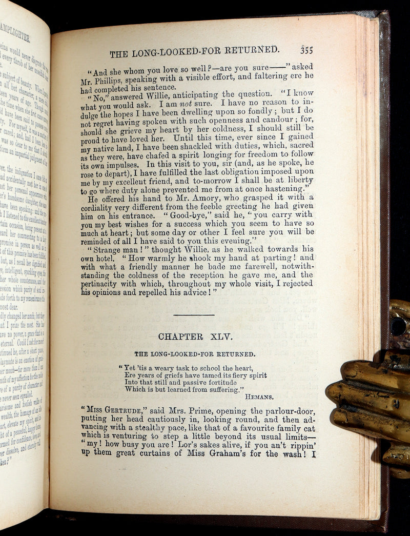 1880 Rare Victorian Book - The Lamplighter by Maria Susanna Cummins