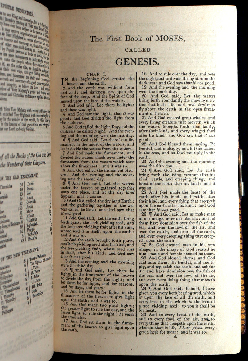 1814 Rare Book with Box- The Holy Bible Containing the Old Testament and the New