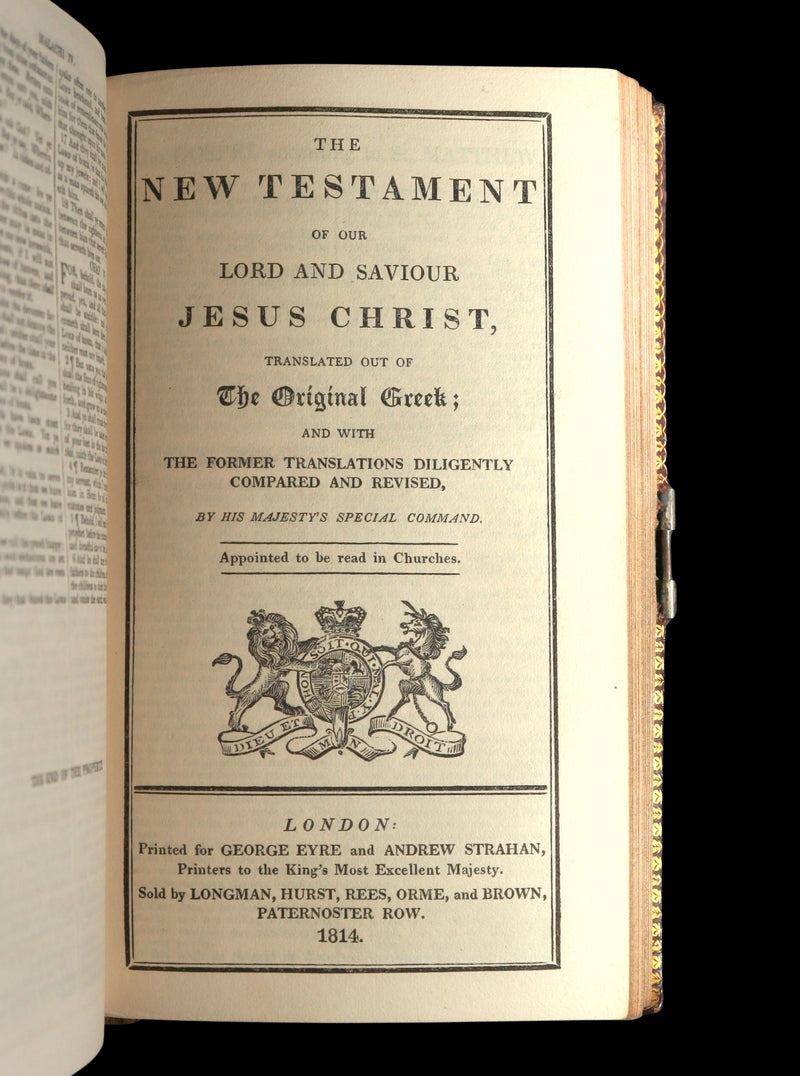 1814 Rare Book with Box- The Holy Bible Containing the Old Testament and the New