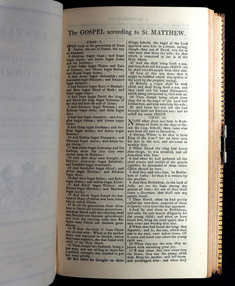 1814 Rare Book with Box- The Holy Bible Containing the Old Testament and the New