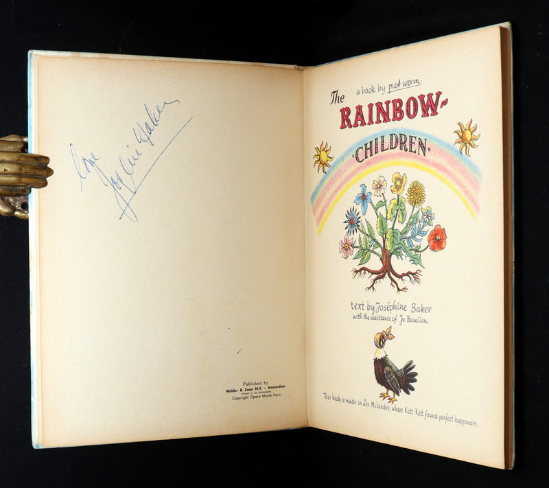1957 Rare  Signed First English Edition- The Rainbow Children by Josephine Baker