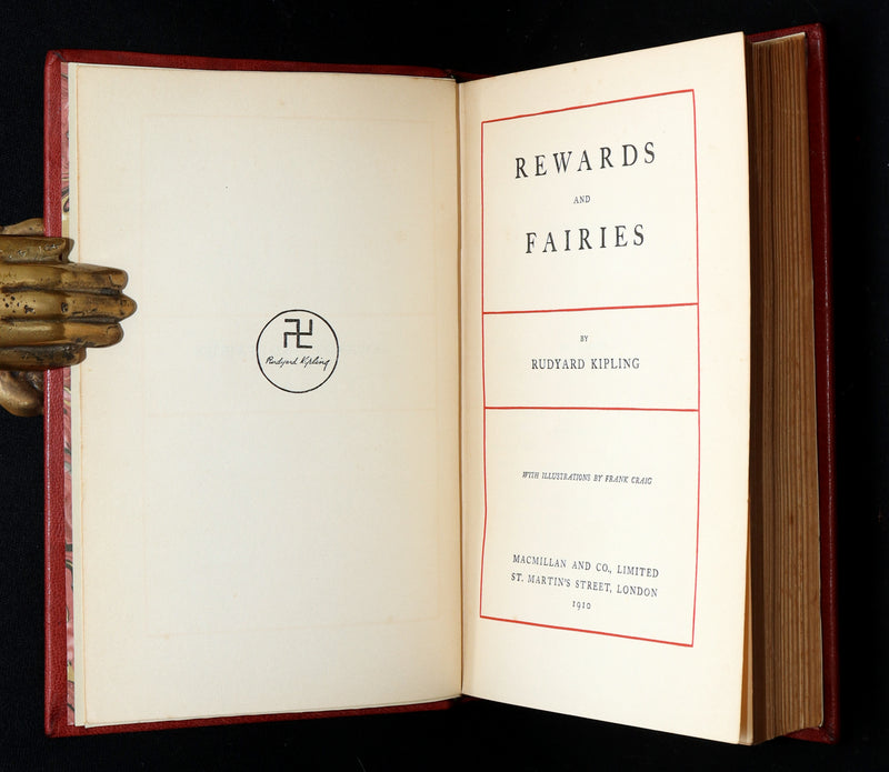 1910 Rare First Edition - Rewards and Fairies with IF poem by Rudyard Kipling