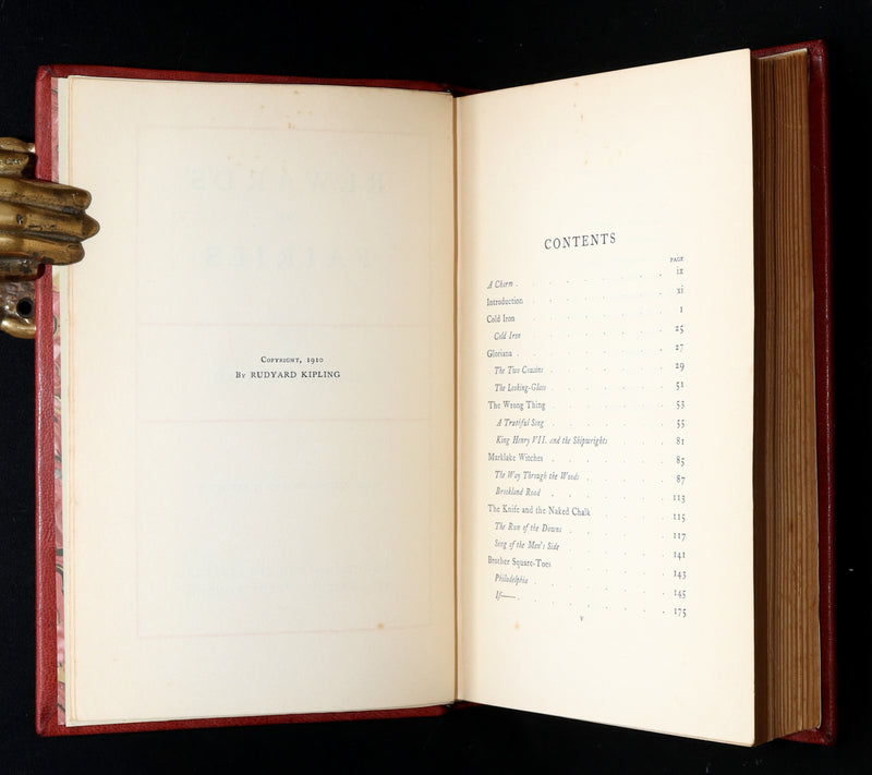 1910 Rare First Edition - Rewards and Fairies with IF poem by Rudyard Kipling