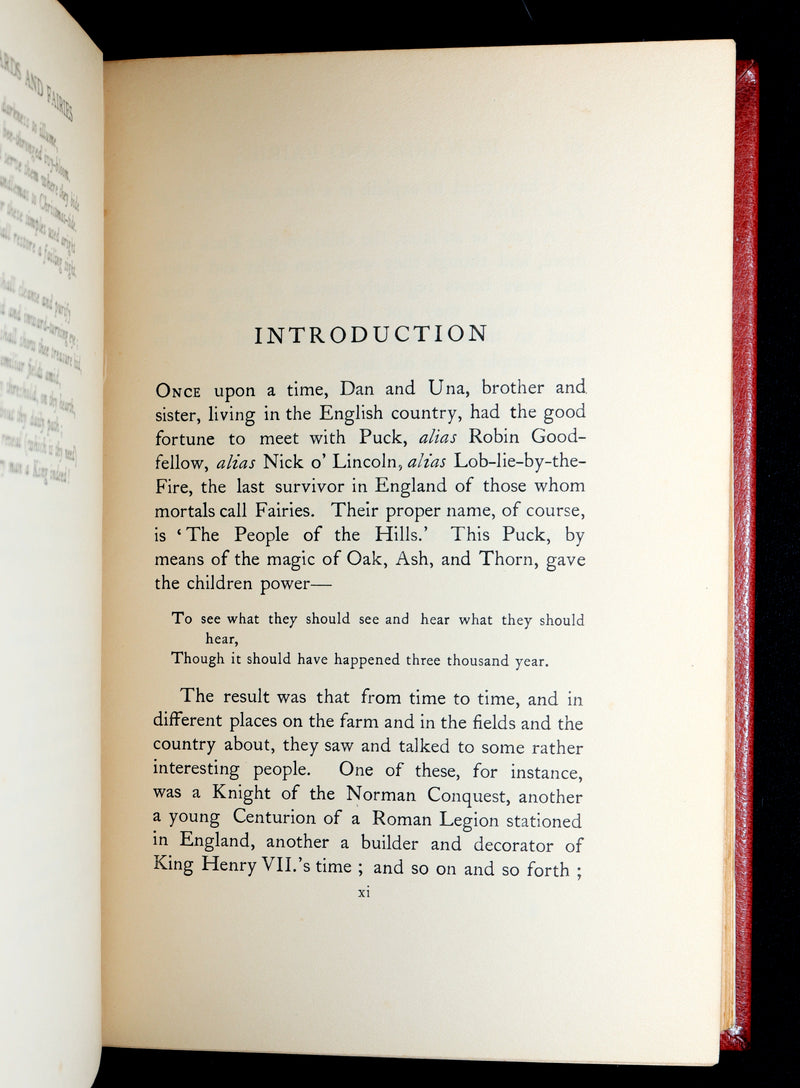 1910 Rare First Edition - Rewards and Fairies with IF poem by Rudyard Kipling